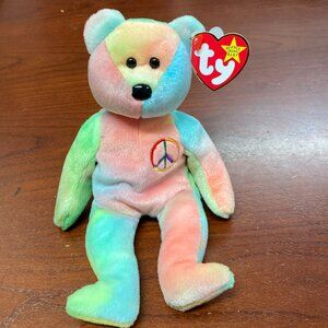 RARE Peace Beanie Baby 1996 Birth Date 02/01/1996